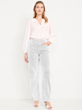 High-Waisted Baggy Barrel Jeans!